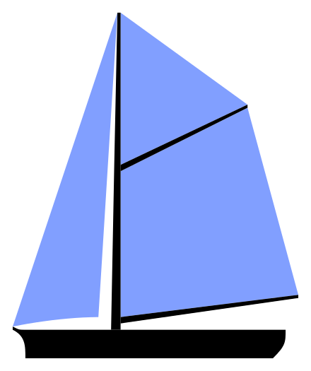 Gaff-rigged sloop with a gaff topsail