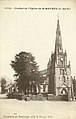 Le clocher de l'église paroissiale (carte postale Émile Hamonic, vers 1910).