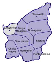 Localização de Acquaviva em San Marino