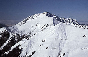 The Schafreuter from Schönalmjoch in winter