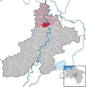 Poziția Schweringen pe harta districtului Nienburg/Weser