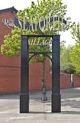Seaforth Village sign at The Railway.jpg