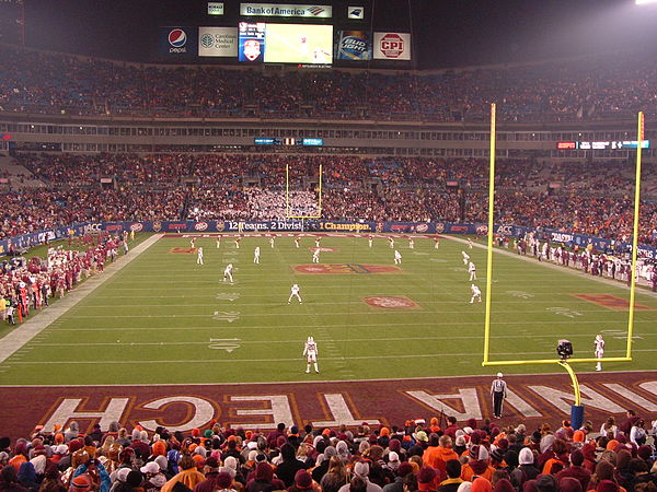 Kickoff to start the second half of the 2010 ACC Championship Game