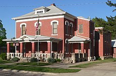 Seneca, Kansas jail and sheriff residence from SW 1.JPG