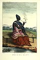 Image 4The Queen of Waalo - Lingeer Ndaté Yalla Mbodj (1810–1860) in her royal dress, seating and smoking a pipe. Credit: Llanta. Lithographer, Abbot P. David Boilat, author of text in his book Esquisses sénégalaises (1853). Source: cote : Gallica, bnf.fr - Réserve DT 549.2 B 67 M Atlas - planche n °5 - Notice n° : FRBNF38495418 - (Illustrations de Esquisses sénégalaises). Uploader to Wiki Commons Patricia.fidi More about Ndaté Yalla Mbodj...
