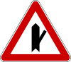Oblique side road with priority, from the right