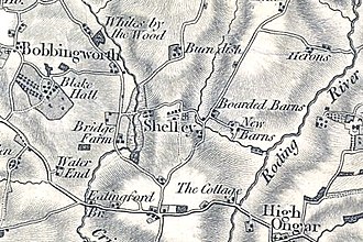 Shelley, Ordnance Survey map 1805 Shelley, Essex, Ordnance Survey map 1805.jpg