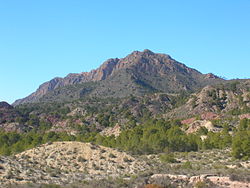 Sierra del Molino Calasparra desde embalse Alfonso XIII.jpg