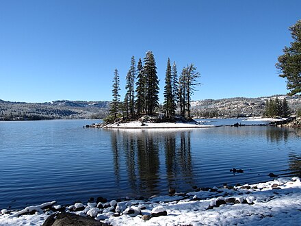 Silver Lake is located high in the Sierras, and can be covered with snow, even in early fall