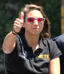 De Silvestro at the 2015 Indianapolis 500 Simona de Silvestro - 2015 500 Festival - Stierch.jpg