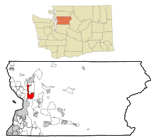 Snohomish County Washington Incorporated and Unincorporated areas Marysville Highlighted.svg
