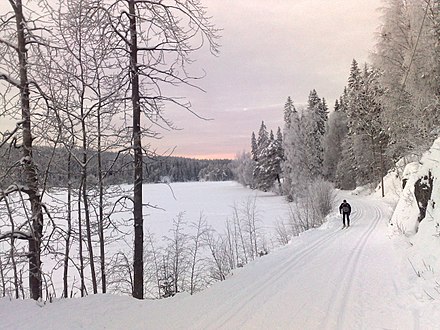 Ski trails at Sognsvann