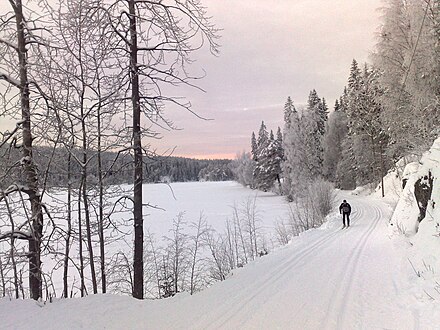 Ski trails at Sognsvann