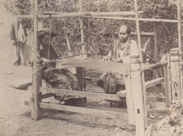 Songket weaver in West Sumatra c. 1890.