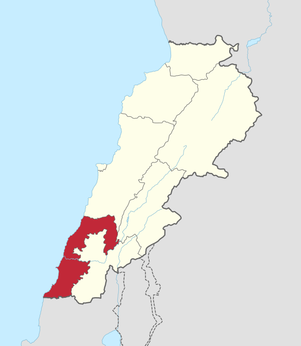 South in Lebanon.svg