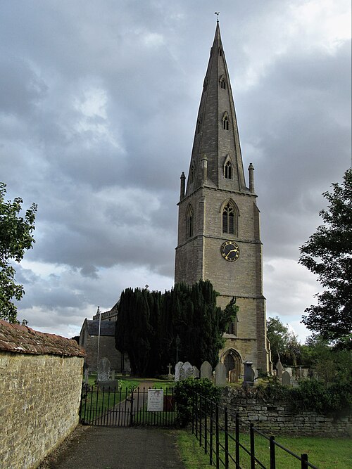 The parish church of St Peter and St Paul, Olney, where Newton became curate in 1764.