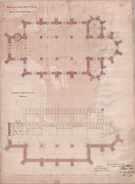 File:St. Valentin Venrath Entwurf II 1857 Bl 1 Grundrisse.jpg