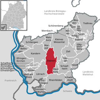 <span class="mw-page-title-main">Steinen, Baden-Württemberg</span> Municipality in Baden-Württemberg, Germany