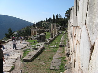 Stoa of the Athenians monumental structure at Delphi