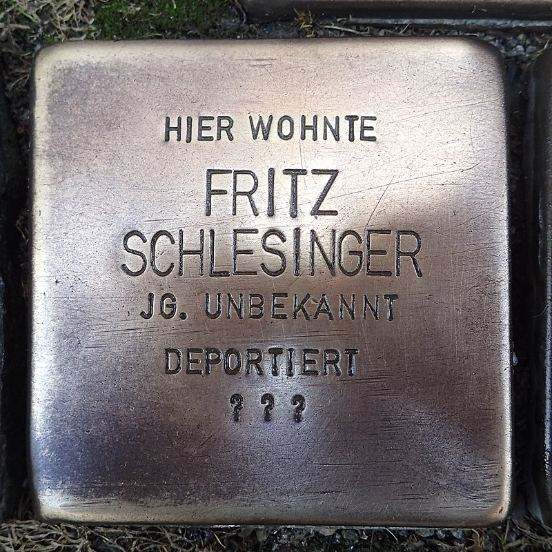 Stolperstein für Fritz Schlesinger