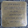 Stumbling block for Berthold Bender