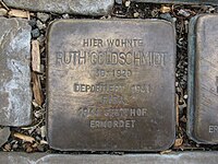 Stumbling Stone Ruth Goldschmidt, 1, Oststrasse 79, Schmallenberg, Hochsauerlandkreis.jpg