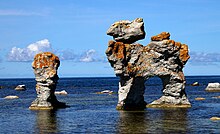 Rauks (rauks) at Fårö island, east of mainland Sweden