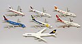 Collection de Boeing 747 au 1/500.