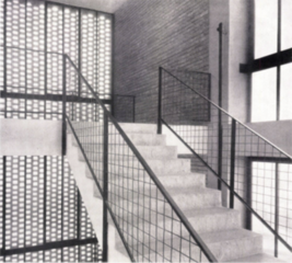 Cầu thang của Galmanini. Phần cầu thang, với các chi tiết của cầu thang của nhà thiết kế người Ý Gualtiero Galmanini (1955)