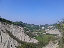 Badlands formation in Tianliao