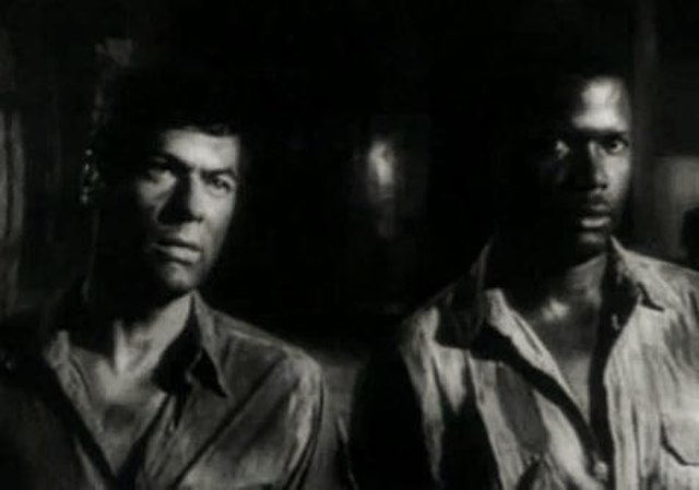 Tony Curtis and Sidney Poitier in the trailer for the film