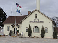 The former town hall until late 2020, which has since been sold to a private business. Town of Sheboygan Winter.jpg