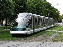 The Eurotram was first used in Strasbourg Tramways Strasbourg 06.JPG