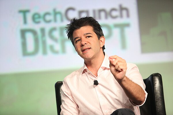 Kalanick speaking at TechCrunch Disrupt, 2012