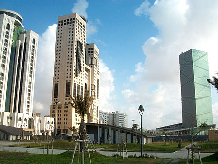 Tripoli's central business district, where many Libyan and international companies have offices.