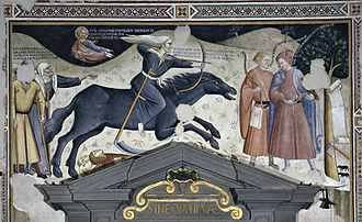 Triumph of Death Fresco attributed to Bartolo di Fredi. Triumph-of-death-bartolo-di-fredi-lucignano-1360s.jpg