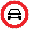 No entry for motor vehicles except motorcycles