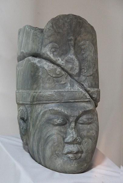 Bust of Kul Tigin (AD 684–731), prince of the Second Turkic Khaganate, found in Khashaat, Arkhangai Province, Orkhon River valley. National Museum of 