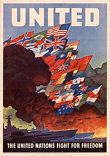 Canada and Mexico are both founding members of the United Nations UN Fight for Freedom Leslie Ragan 1943 poster - restoration1.jpg