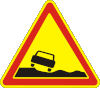 Uneven road shoulder