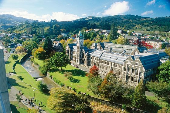 The University of Otago, considered one of the world's most beautiful university campuses[84][85]