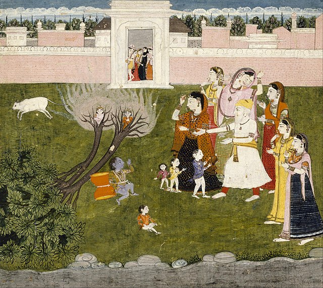 Krishna frees the brothers from the curse.