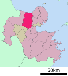 Situering van Usa in de prefectuur Oita