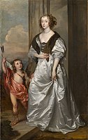 Mary Villiers, más tarde duquesa de Richmond y Lennox, con su primo Charles Hamilton, Lord Arran, como Cupido, alrededor de 1636, por Anthony van Dyck.