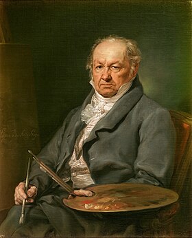 Portreto de Francisco Goya farita de Vicente López y Portaña (1826)