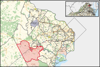 District map Virginia's 22nd House of Delegates district (since 2024).svg