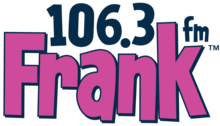 Pink version of the "Frank FM" logo, used under the hot AC format WFNQ 106.3 Frank FM logo 2022.png