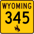 Wyoming Highway 345 işaretçisi