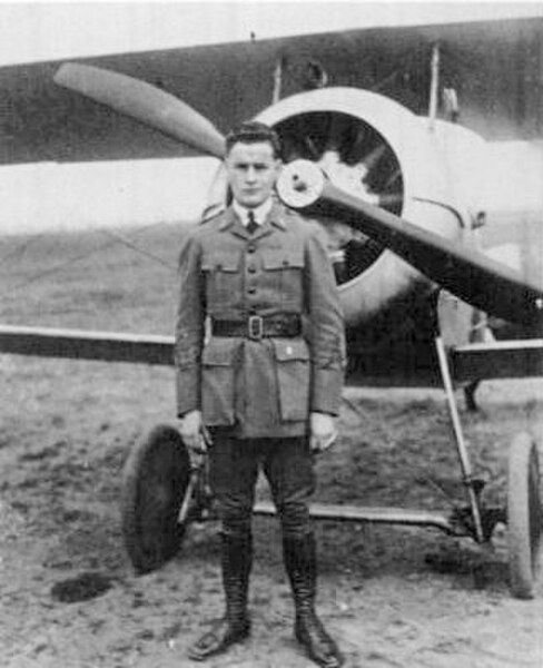 Wellman and Celia, his Nieuport 24 fighter, c. 1917 (one of several aircraft named for his mother)