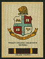 Wesley College - Cigarette Card Featuring the College's colours and crest, Circa 1920s